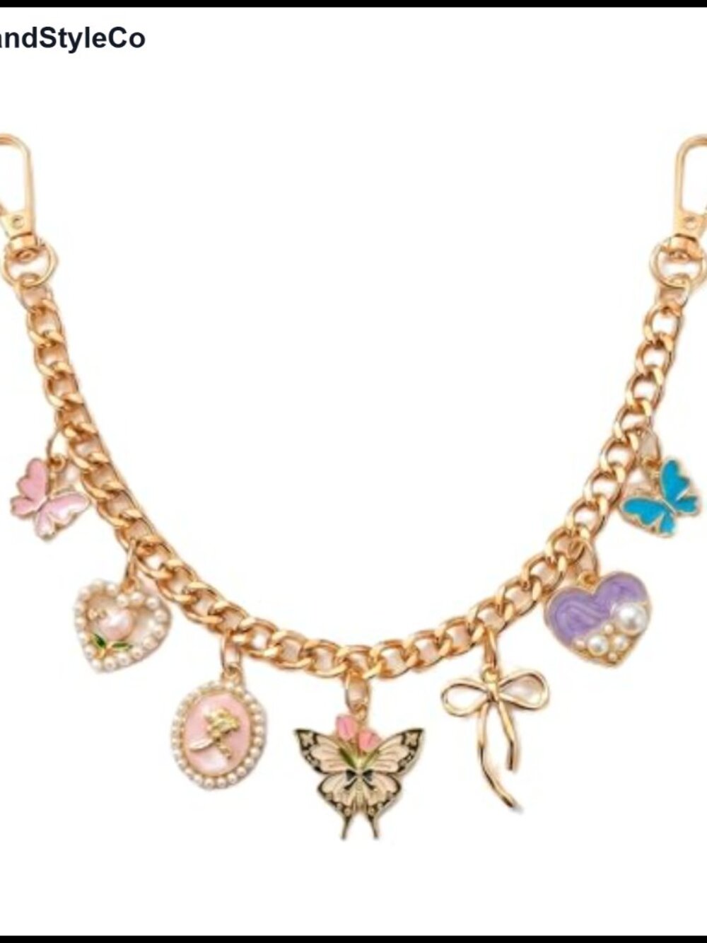 Women's Bag Chain Charm Decorative Keychain Alloy Purse Accessory Gift